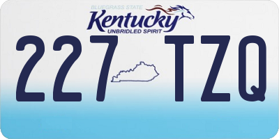 KY license plate 227TZQ