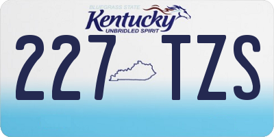 KY license plate 227TZS