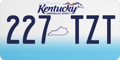 KY license plate 227TZT