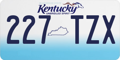 KY license plate 227TZX