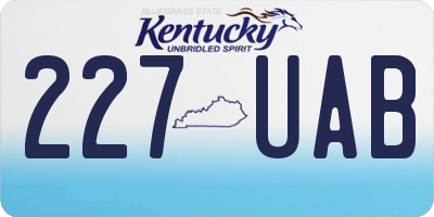 KY license plate 227UAB