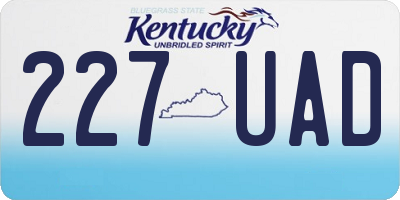 KY license plate 227UAD