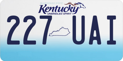 KY license plate 227UAI