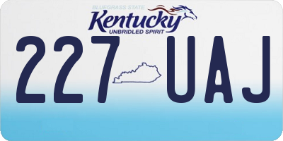 KY license plate 227UAJ