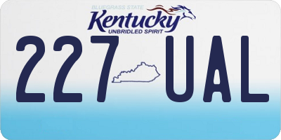 KY license plate 227UAL