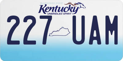 KY license plate 227UAM