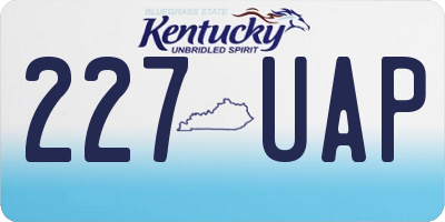 KY license plate 227UAP