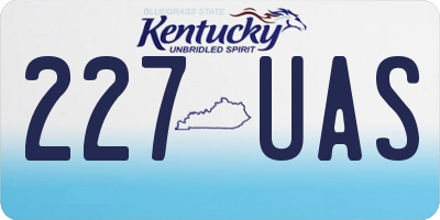KY license plate 227UAS