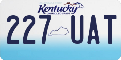 KY license plate 227UAT