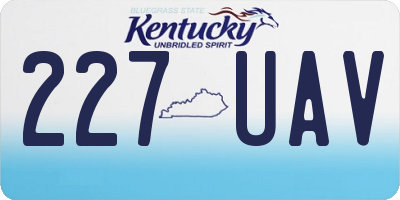 KY license plate 227UAV