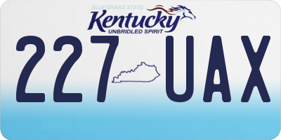KY license plate 227UAX