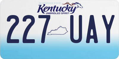 KY license plate 227UAY