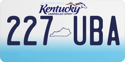 KY license plate 227UBA