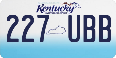 KY license plate 227UBB