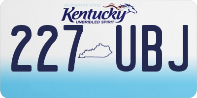 KY license plate 227UBJ