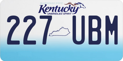 KY license plate 227UBM