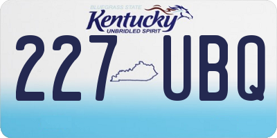 KY license plate 227UBQ