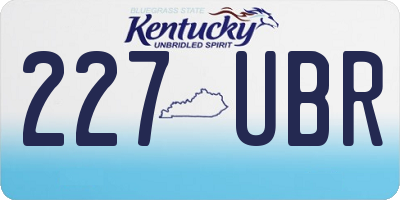 KY license plate 227UBR