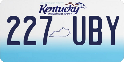 KY license plate 227UBY