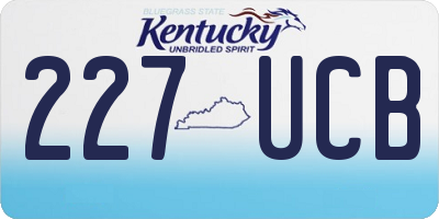 KY license plate 227UCB
