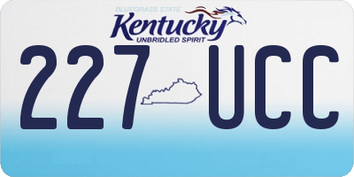 KY license plate 227UCC