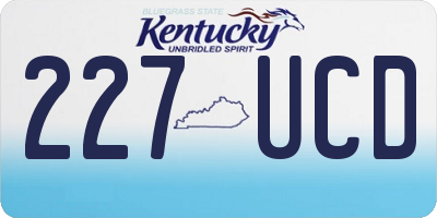 KY license plate 227UCD