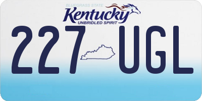 KY license plate 227UGL