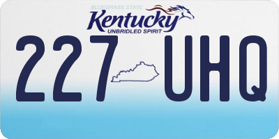 KY license plate 227UHQ