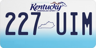 KY license plate 227UIM