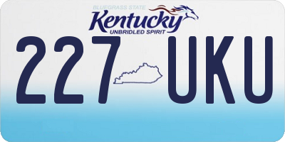 KY license plate 227UKU