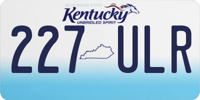 KY license plate 227ULR