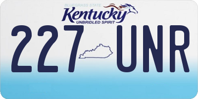 KY license plate 227UNR