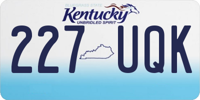 KY license plate 227UQK