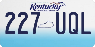 KY license plate 227UQL