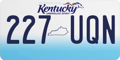 KY license plate 227UQN