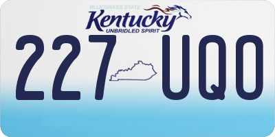KY license plate 227UQO