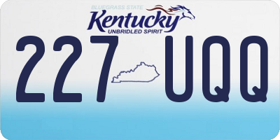 KY license plate 227UQQ