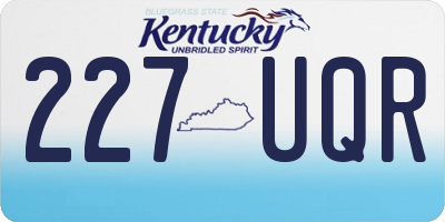 KY license plate 227UQR