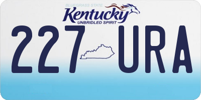 KY license plate 227URA