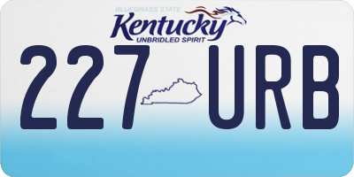 KY license plate 227URB