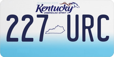 KY license plate 227URC