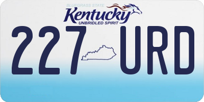 KY license plate 227URD