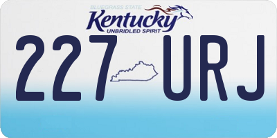 KY license plate 227URJ