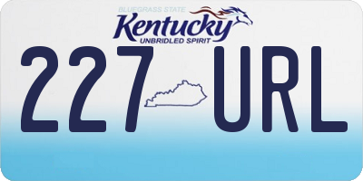 KY license plate 227URL