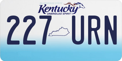 KY license plate 227URN