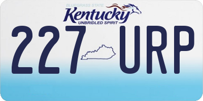 KY license plate 227URP