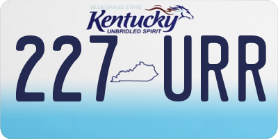 KY license plate 227URR