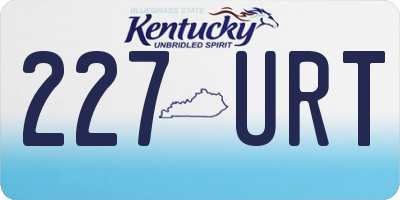 KY license plate 227URT
