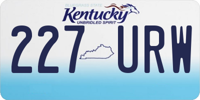 KY license plate 227URW