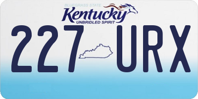KY license plate 227URX